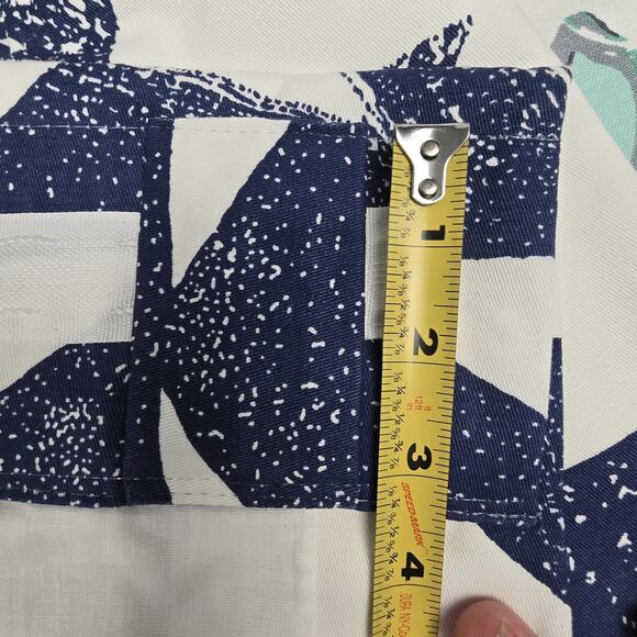 2 pc Exclusive Fabrics & Furnishings 50"x96” Triad Indigo Drapes Curtain Panels - Picture 7 of 7